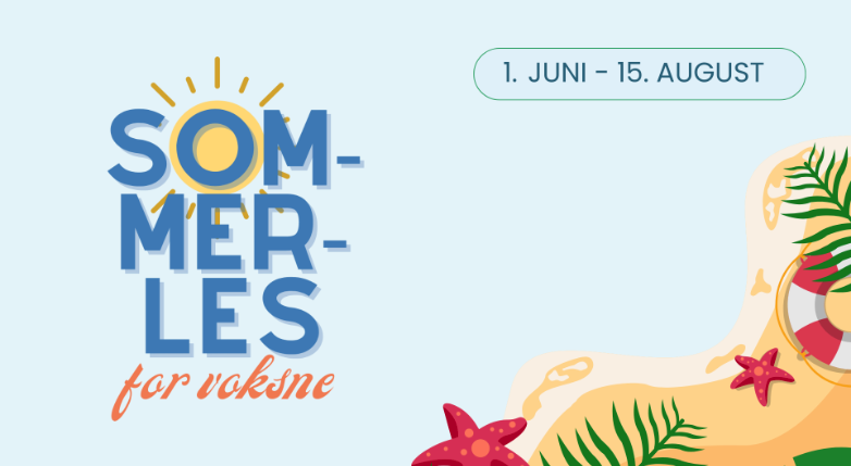 Bilde: Illustrasjon av Sommerles-logo og strand
