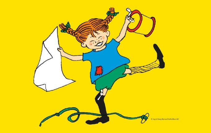 Bilde: Tegning av Pippi Langstrømpe. ©Astrid Lindgren Company
