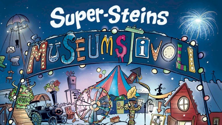 Bilde: Forsiden til Super-Steins museumtivoli